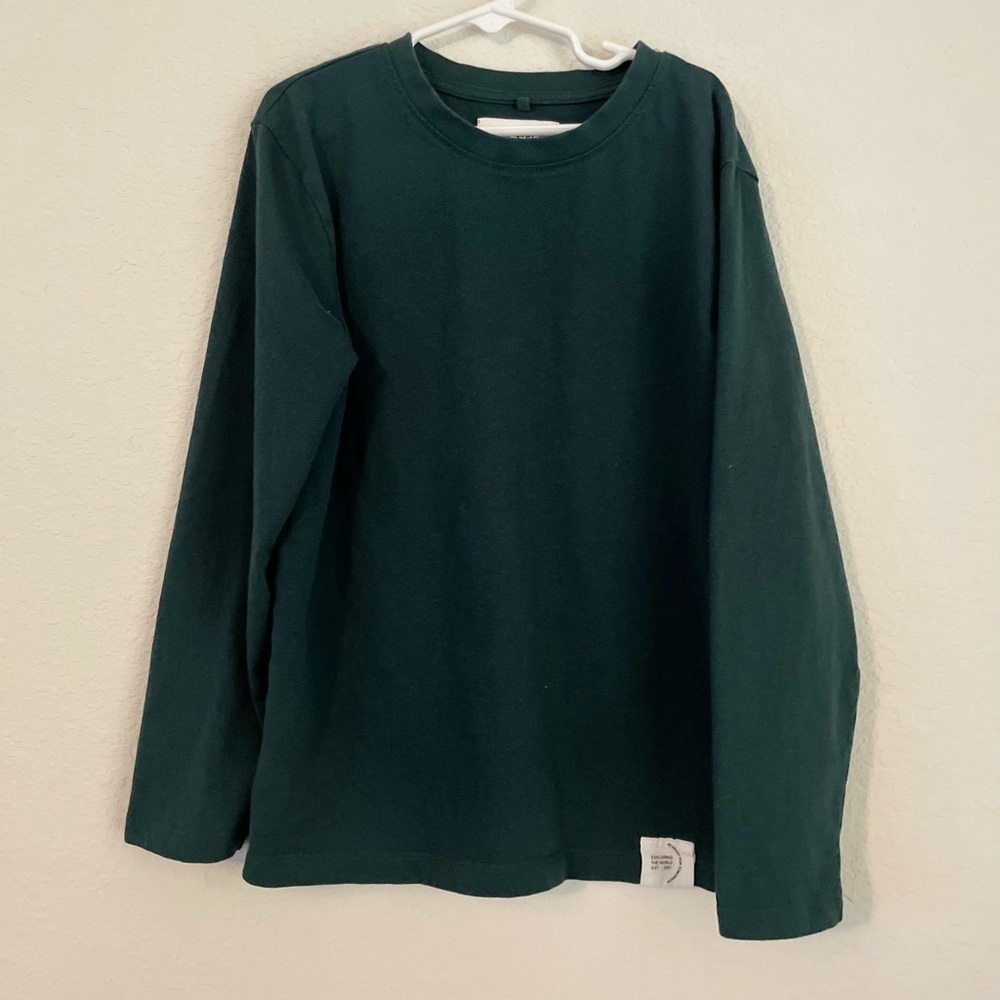 Lefties Boys Classic Forest Green Long Sleeve Tee for Kids size 9/10